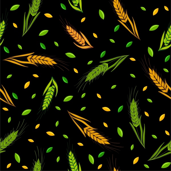 大麦黄绿色的装饰风格背景重复