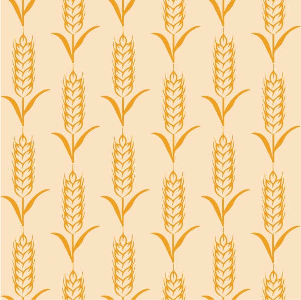 大麦の背景黄色の繰り返し装飾