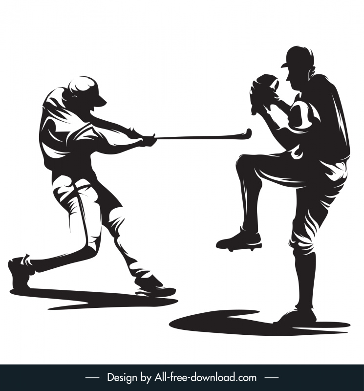  야구 선수 아이콘 동적 실루엣 만화 개요