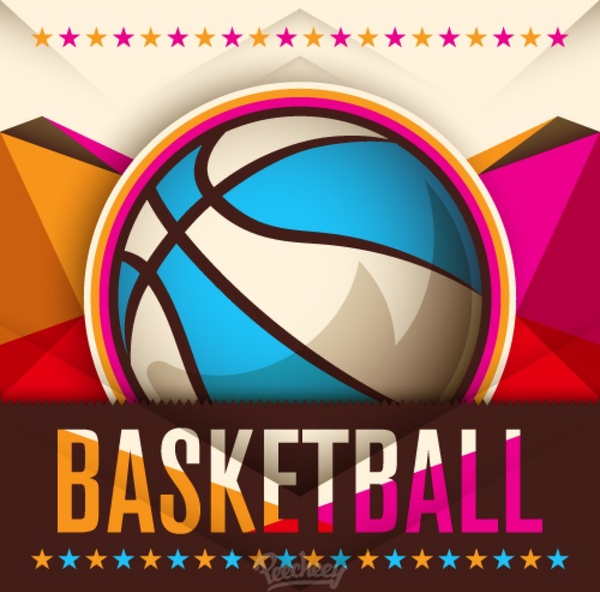 cartaz abstrato de basquete