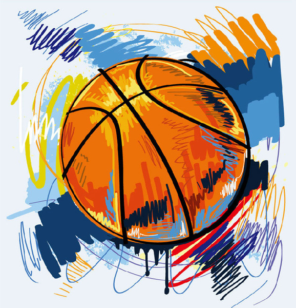 vector de graffiti de baloncesto