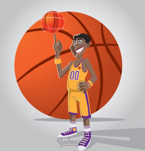Illustration des Basketballspielers
