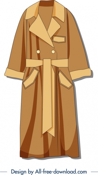 desain template datar cokelat jubah mandi