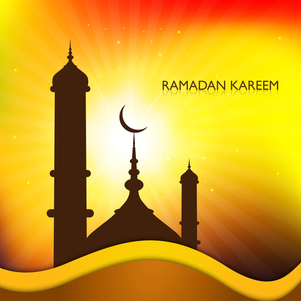 bela árabe islâmica ramadan kareem colorido vector