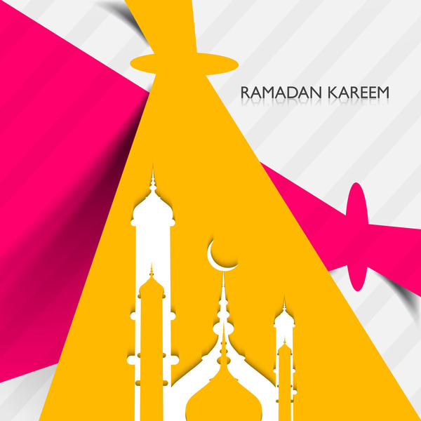 красивые Арабский исламский Рамадан Карим красочные вектор