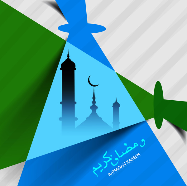 belle arabe islamique ramadan kareem coloré vector