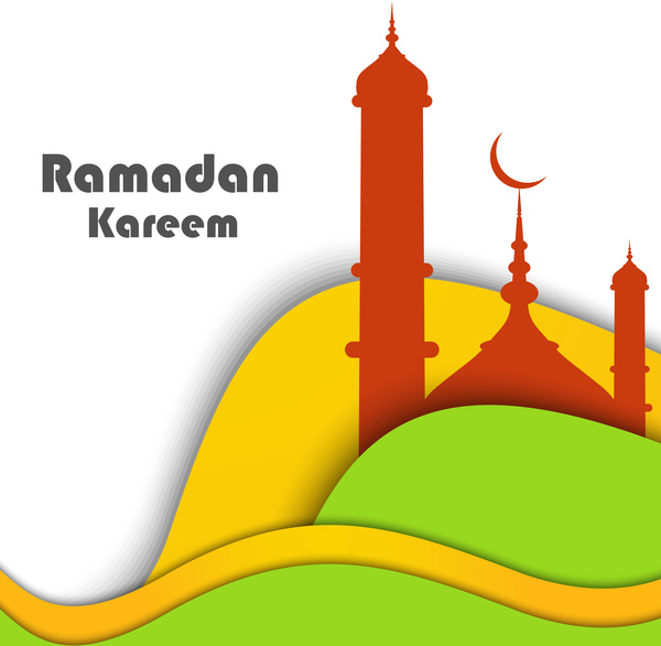 indah Arab Islam ramadan kareem Floral vector