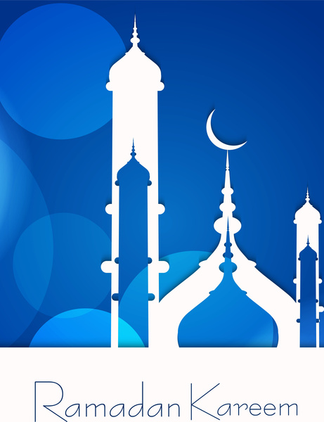 جميلة العربية الإسلامية شهر رمضان الكريم الملونة المتجهات