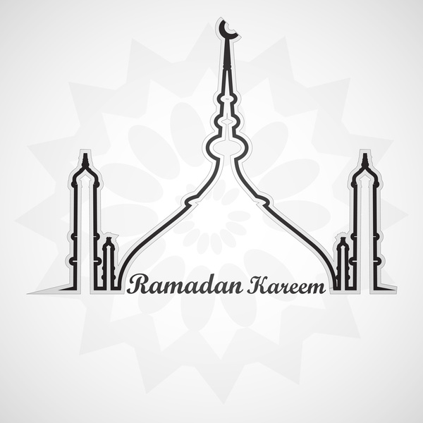 hermoso árabe islámico ramadán kareem vector no.292683