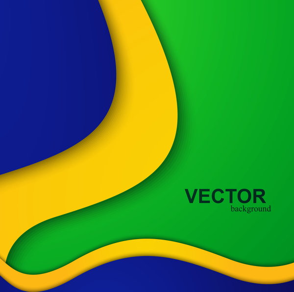 indah Brasil warna konsep kartu berwarna-warni latar belakang vektor