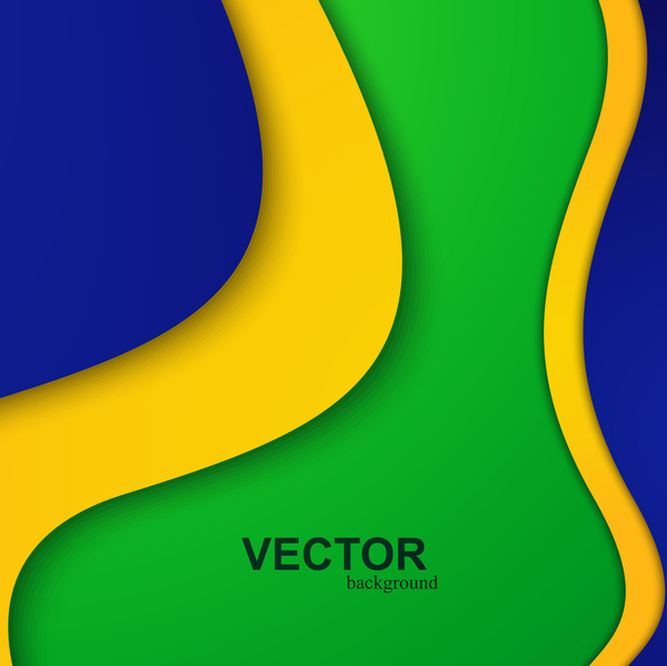 vetor de fundo colorido de cartão de conceito do Brasil cores bonitas