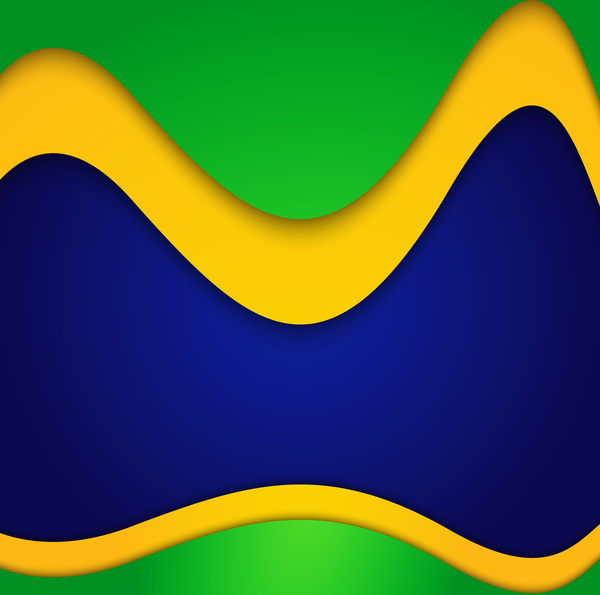 indah Brasil warna konsep kartu berwarna-warni latar belakang vektor