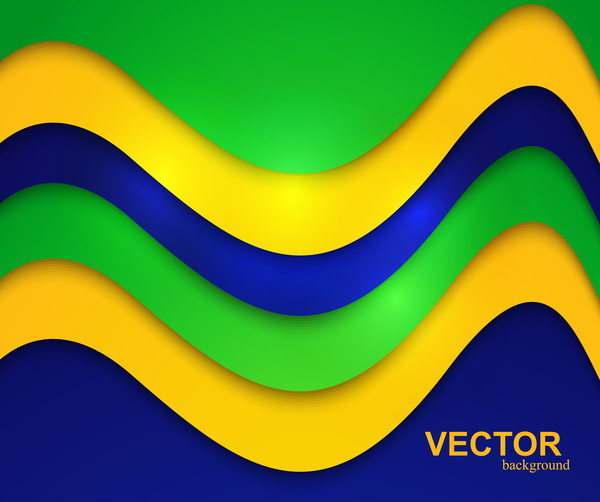 美しいブラジル色コンセプト カード カラフルな背景のベクトル