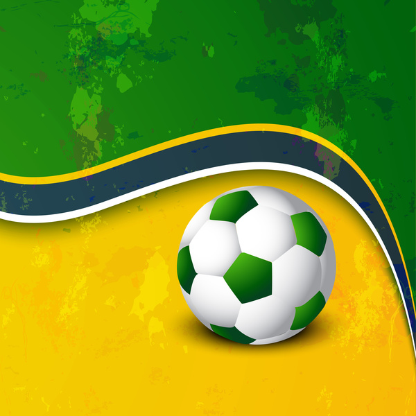 indah Brasil warna konsep gelombang berwarna-warni sepak bola latar belakang ilustrasi
