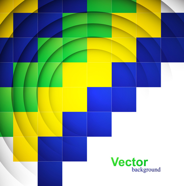 美麗的巴西國旗概念彩色幾何紋理背景插圖