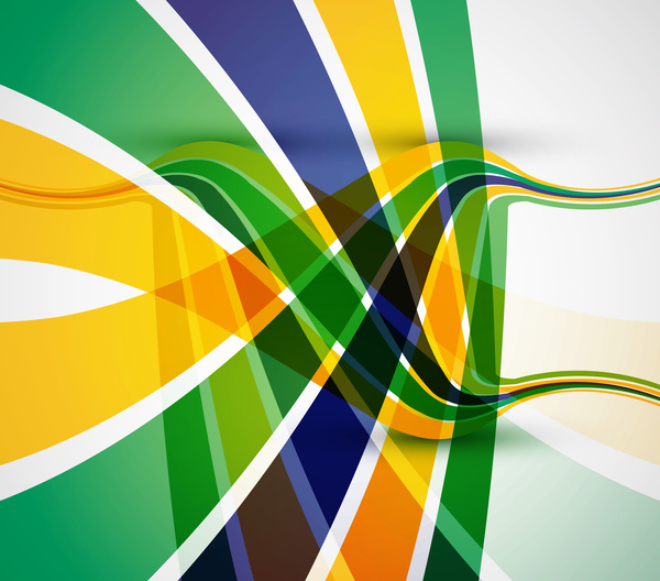 美しいブラジルの国旗波コンセプト カラフルな背景