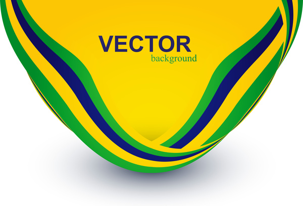 아름 다운 브라질 국기 파도 개념 화려한 배경