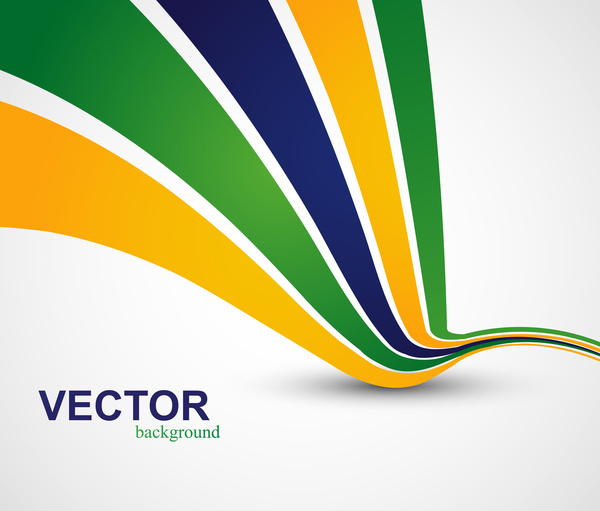 indah Brasil bendera gelombang latar belakang berwarna-warni konsep