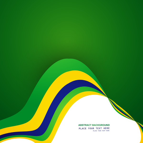 hermosa bandera de Brasil la onda fondo colorido concepto