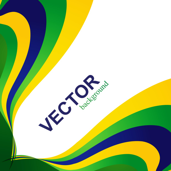 Bela bandeira Brasil fundo colorido do conceito de onda