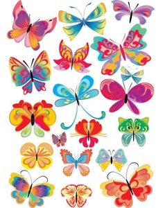 linda borboleta logotipo projeto elementos livre vector