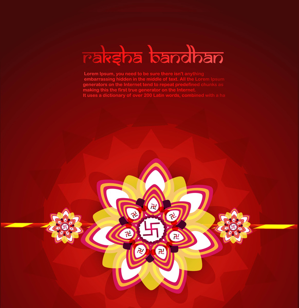 美しいカード ラクシャ bandhan 祭りの背景