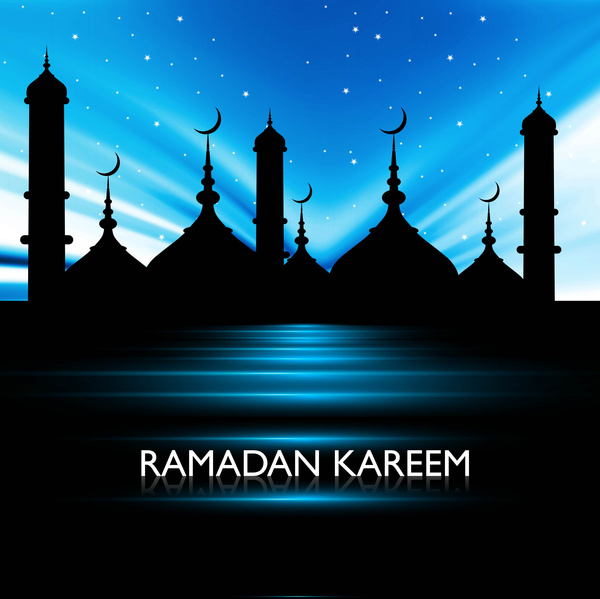 Perayaan indah Ramadhan kareem vektor warna-warni cerah