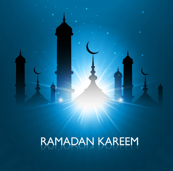 Beautiful Celebration Ramadan Kareem Bright Colorful Vector