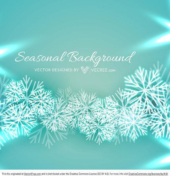 Beautiful Christmas Snowflakes Vector Background