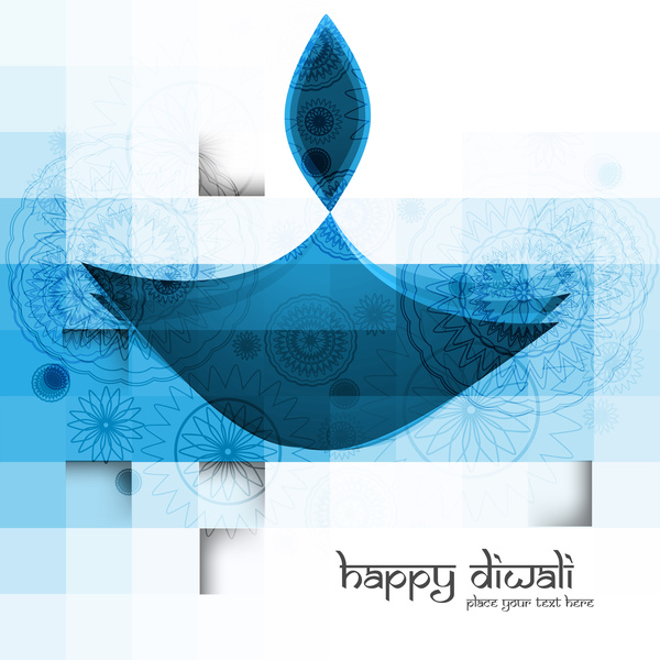 schöne bunte happy Diwali Diya leuchtend bunte hinduistische Festival Vektor-design