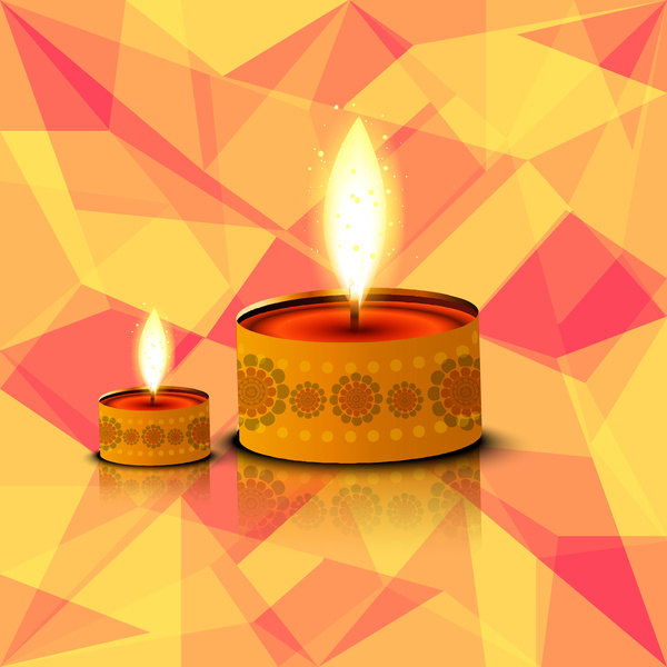 schöne Diwali Diya Kunst Element Vektor Hintergrund
