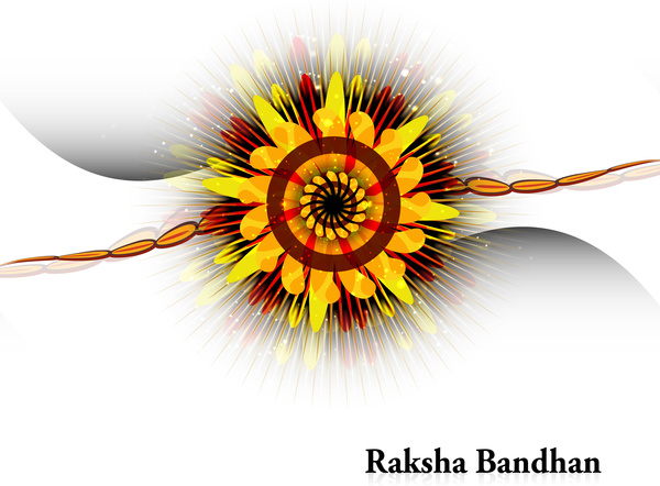 indah festival raksha bandhan latar belakang vektor