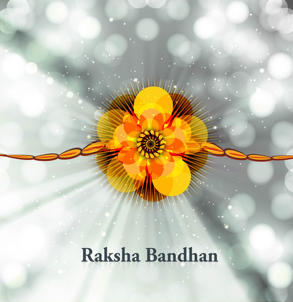 สวยงามเทศกาล raksha bandhan พื้นหลังเวกเตอร์