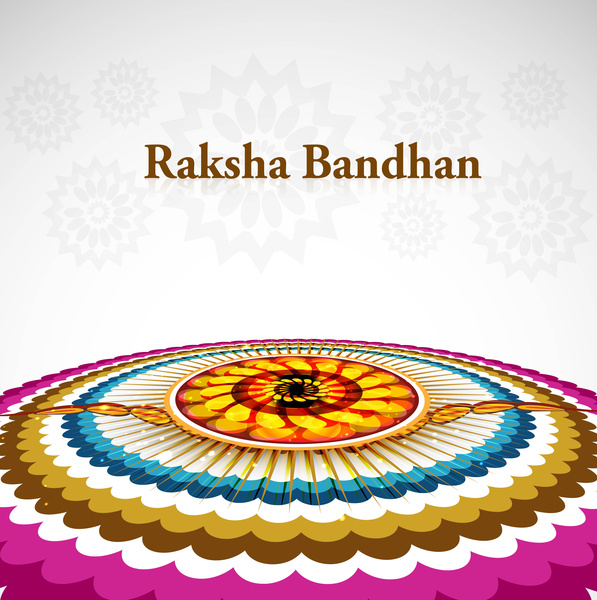 สวยงามเทศกาล raksha bandhan พื้นหลังเวกเตอร์