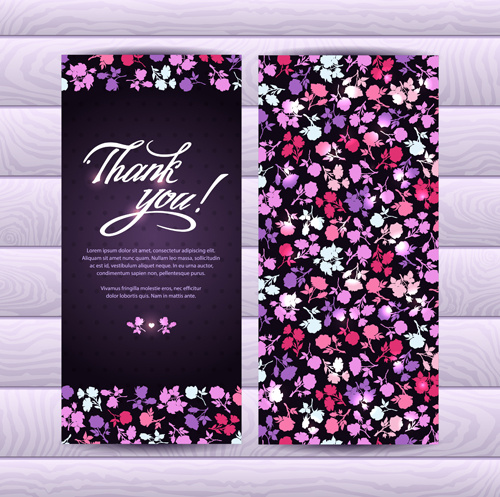 patrón floral hermoso set de tarjetas