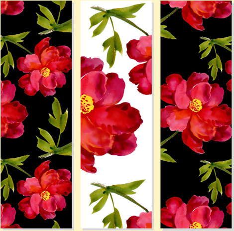 bunga-bunga indah desain spanduk vector set