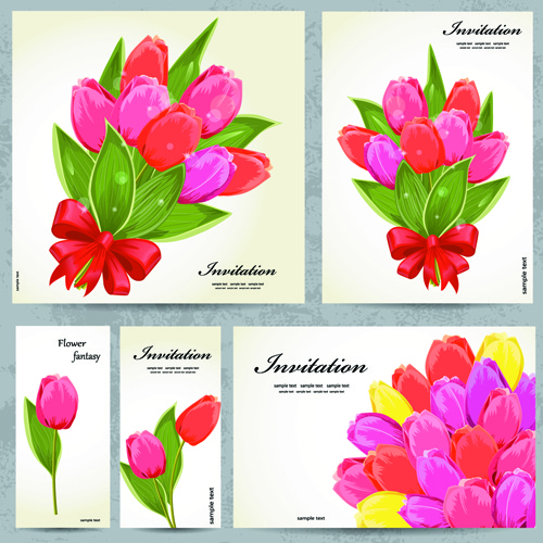 güzel çiçekler davetiye tasarım
