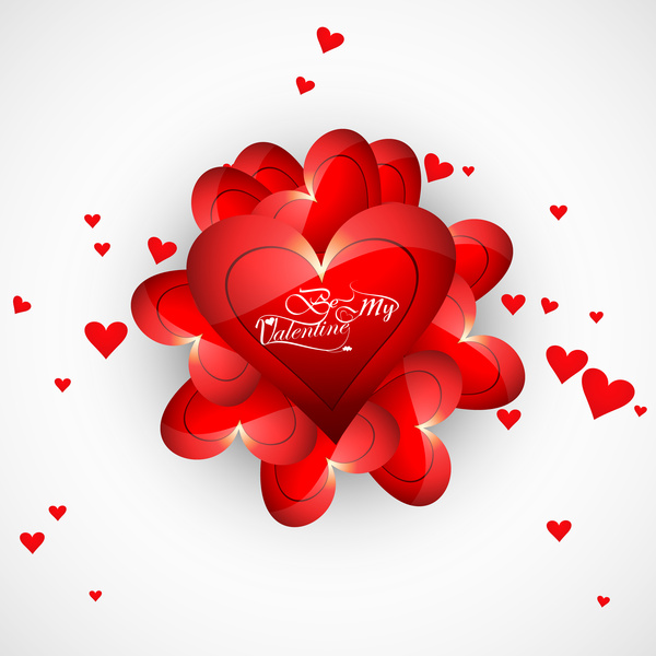 Valentine background - heart and stylish text Vector Image