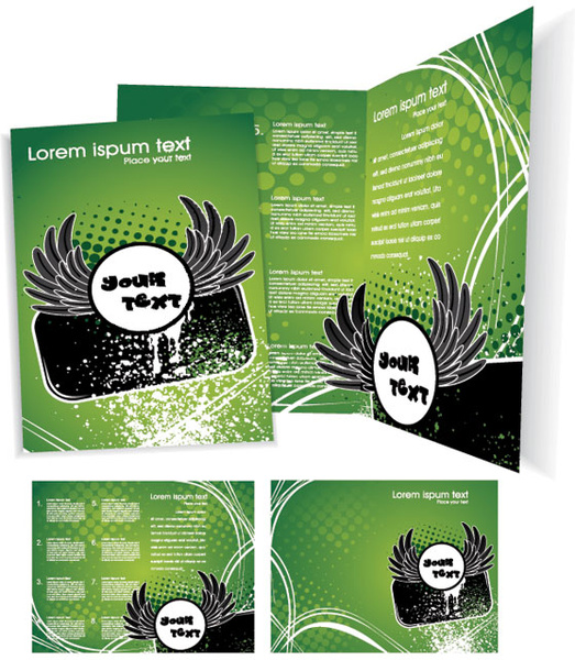 Beautiful Green Template For Advertising Brochure Vector