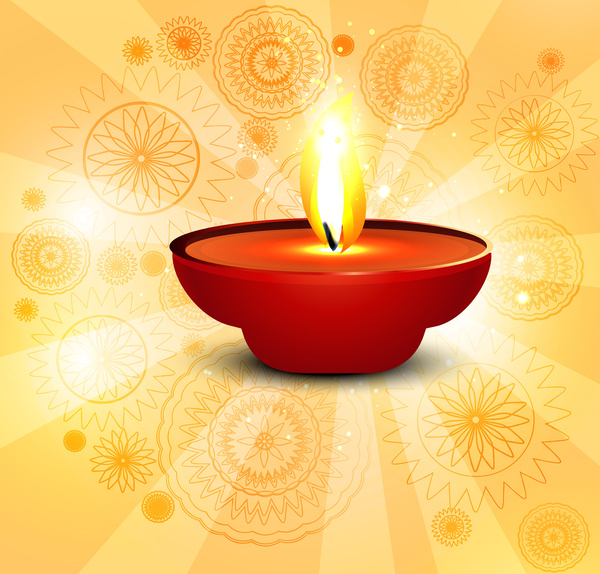 indah happy diwali diya terang warna-warni hindu festival latar belakang