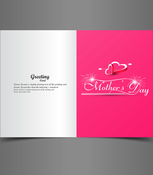 vetor de cartão do coração lindo conceito mães dia