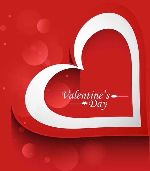 güzel kalp şık metin Sevgililer günü kartı tasarımı