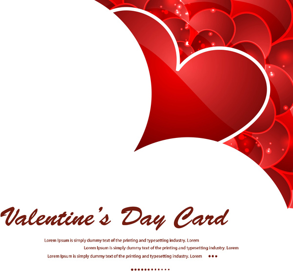 schöne stilvolle Text Valentinstag Karte Herzdesign