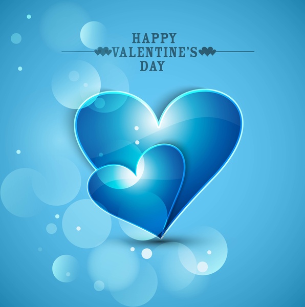 Beautiful Heart Stylish Text Valentines Day Card Design