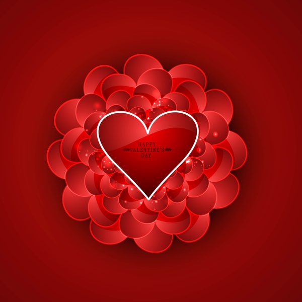 desain kartu cantik hati bergaya teks hari kasih sayang