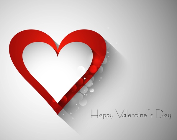 disegno di scheda di cuore bella elegante testo valentines day