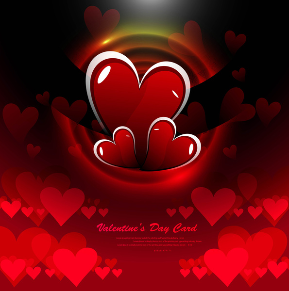 design de cartão de dia dos namorados de texto elegante lindo coração
