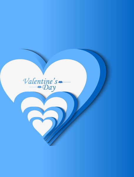 diseño de la tarjeta del día de San Valentín de hermoso corazón texto con estilo