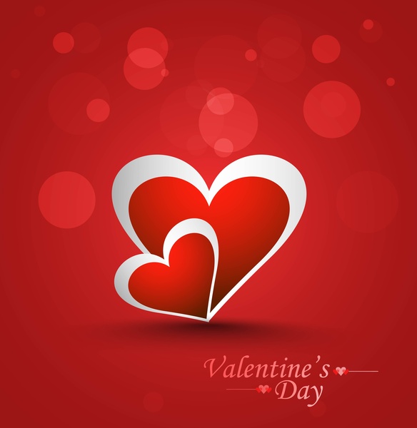 schöne stilvolle Valentinstag Karte Herzdesign