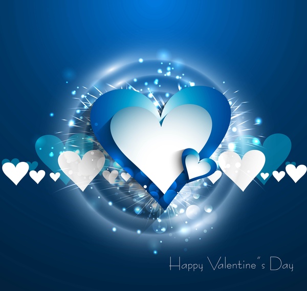schöne stilvolle Valentinstag Karte Herzdesign